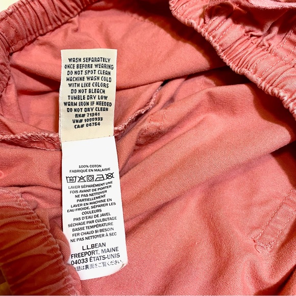 L.L. Bean Women's Original Sunwashed Shorts, Canvas in Mineral Red - Picture 6 of 8